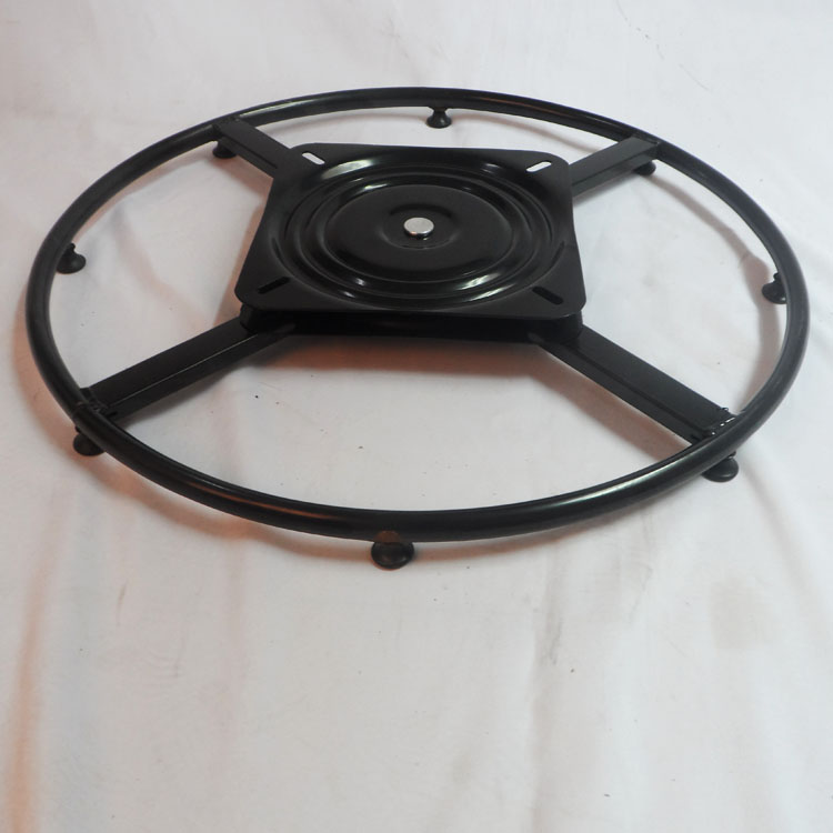 Metal swivel plate with round iron circle for big sofa chair