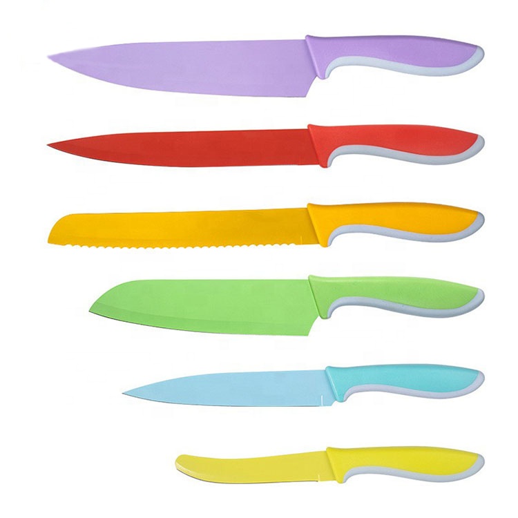Multicolor Farberware 12-Piece Non-Stick Stainless Steel Kitchen Cutlery Knife Sets