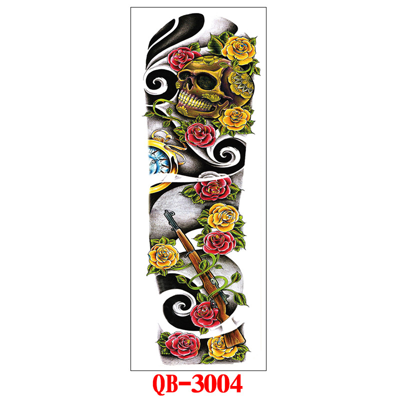 QB3001-3040 Wholesale Large Arm Sleeve Tattoo Waterproof Temporary Tattoo Sticker Men