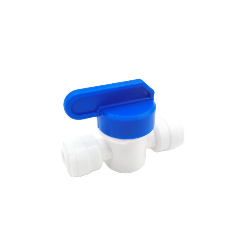 Ball Value Plastic Quick Connectors For 1/4 inch Tube O.D Water System Garden Misting Cooling Control Switch