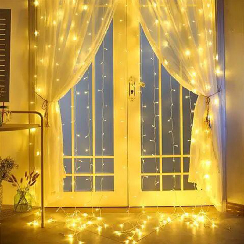 Custom Christmas Lights LED Curtain String Light Christmas Party Garden Window Outdoor Decoration Light