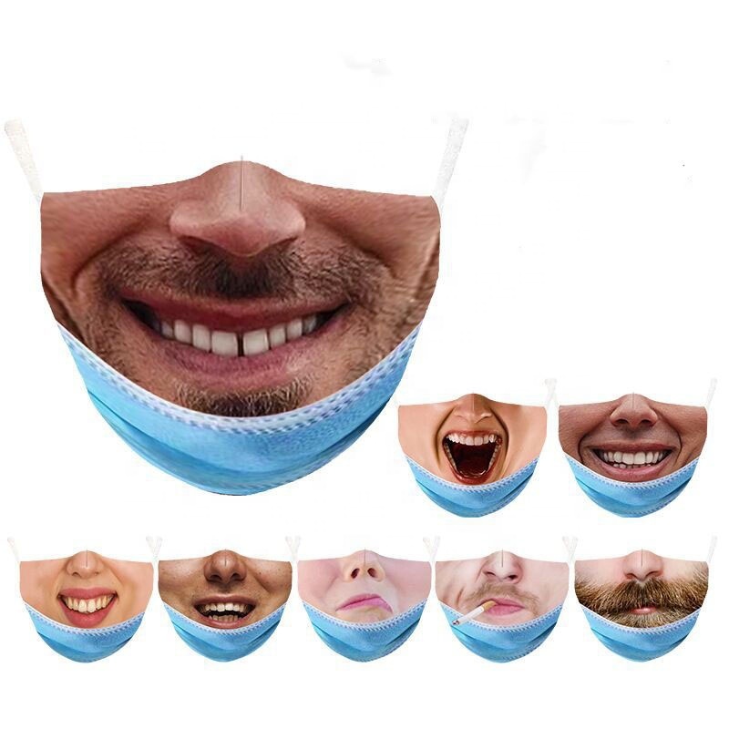 Halloween 3D Washed Repeatedly Use Outdoor Dust Breathable-masks Face Cover