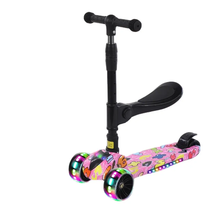 new model cheap price high quality multi-function 3 wheels children scooter kids mini baby scooter with led light