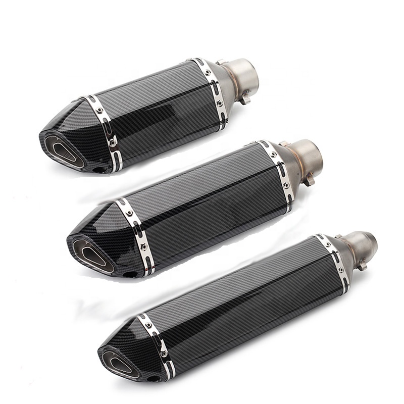 Выхлопной глушитель из углеродного волокна для Akrapovic, 51 мм модификация для мотокросса, для FZ6 CBR250 CB600 MT07 ATV, внедорожника, питбайка
