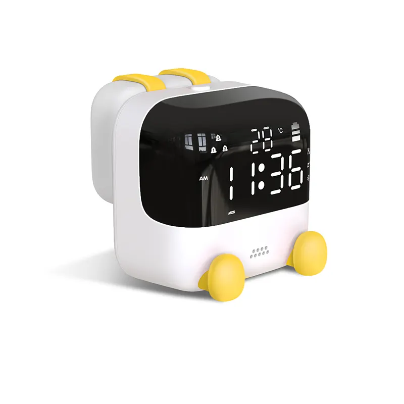 Multifunctional Electronic Alarm Clock For Student Kids,Voice Control Digital Night Light Alarm Clock