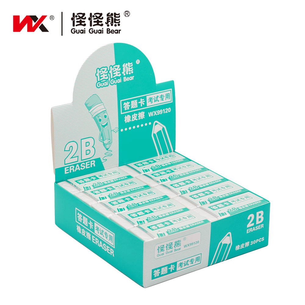Guai Guai Bear Factory in stock Office Square Eraser White Office Student Supplies Promotional Classic Style Eraser