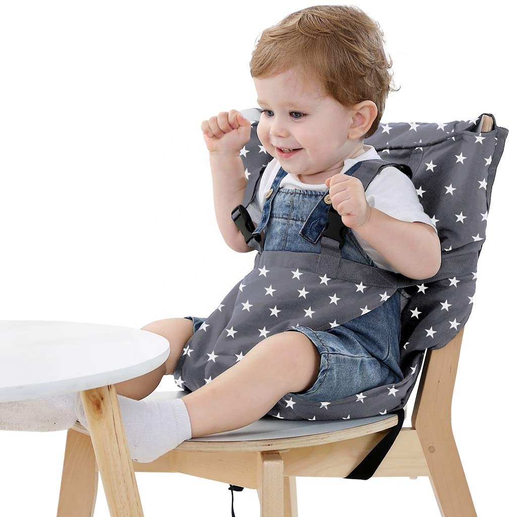 Kids Easy High Booster Seat Cover Portable Baby High Chair Safety Seat Harness for Toddler and Travel