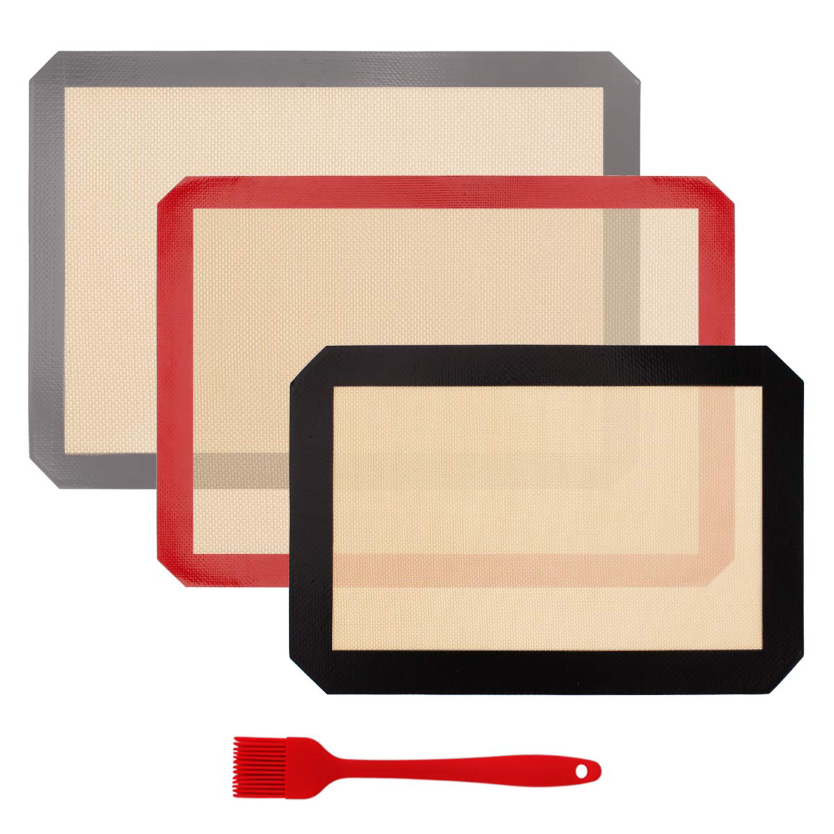 Kitchen Cooker Fiberglass Silicone Heat Resistant Pizza Cutter Axene Baking Mat Oven Liner Sheets