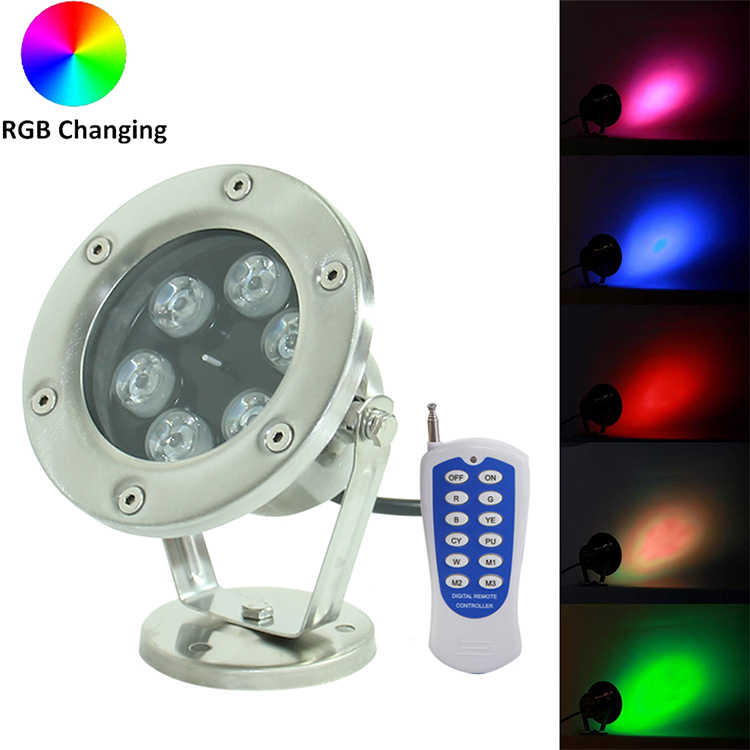 Подводный светодиодный rgb-светильник для бассейна высокой яркости из нержавеющей стали 9 Вт 18 Вт 27 Вт 36 Вт