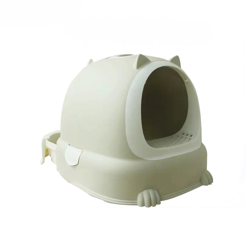 Factory Custom New Design Eco-friendly Durable Cat Litter Box with Litter Scoop Cat Litter Tray Cat Toilet