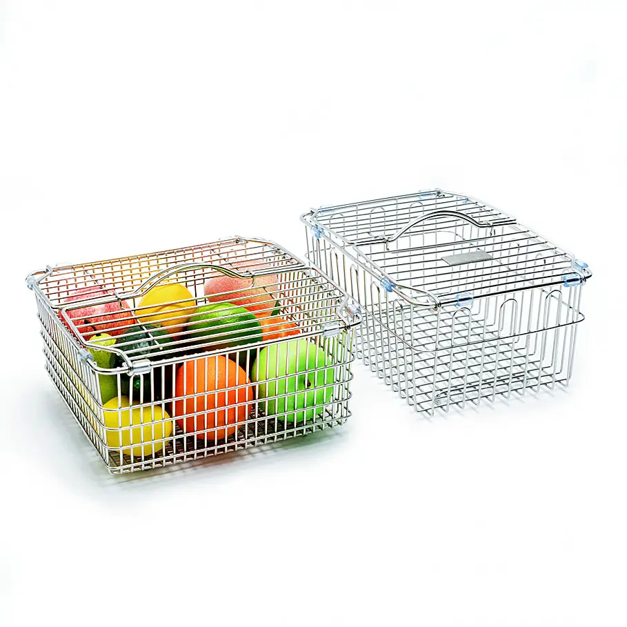 Ultrasonic Cleaning Basket SS304 Fruit Vegetable Medical Disinfection Basket Ultrasonic Cleaning Wire Basket