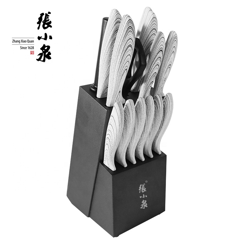 15 in 1 Custom Color Non-Stick Sharp Cutlery Knife Block Set