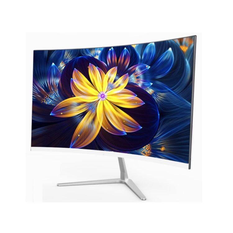 Изогнутый монитор 24 дюйма FHD 1920*1080 Бескаркасный ЖК-дисплей светодиодный IPS экран монитор для ПК VGA для офиса