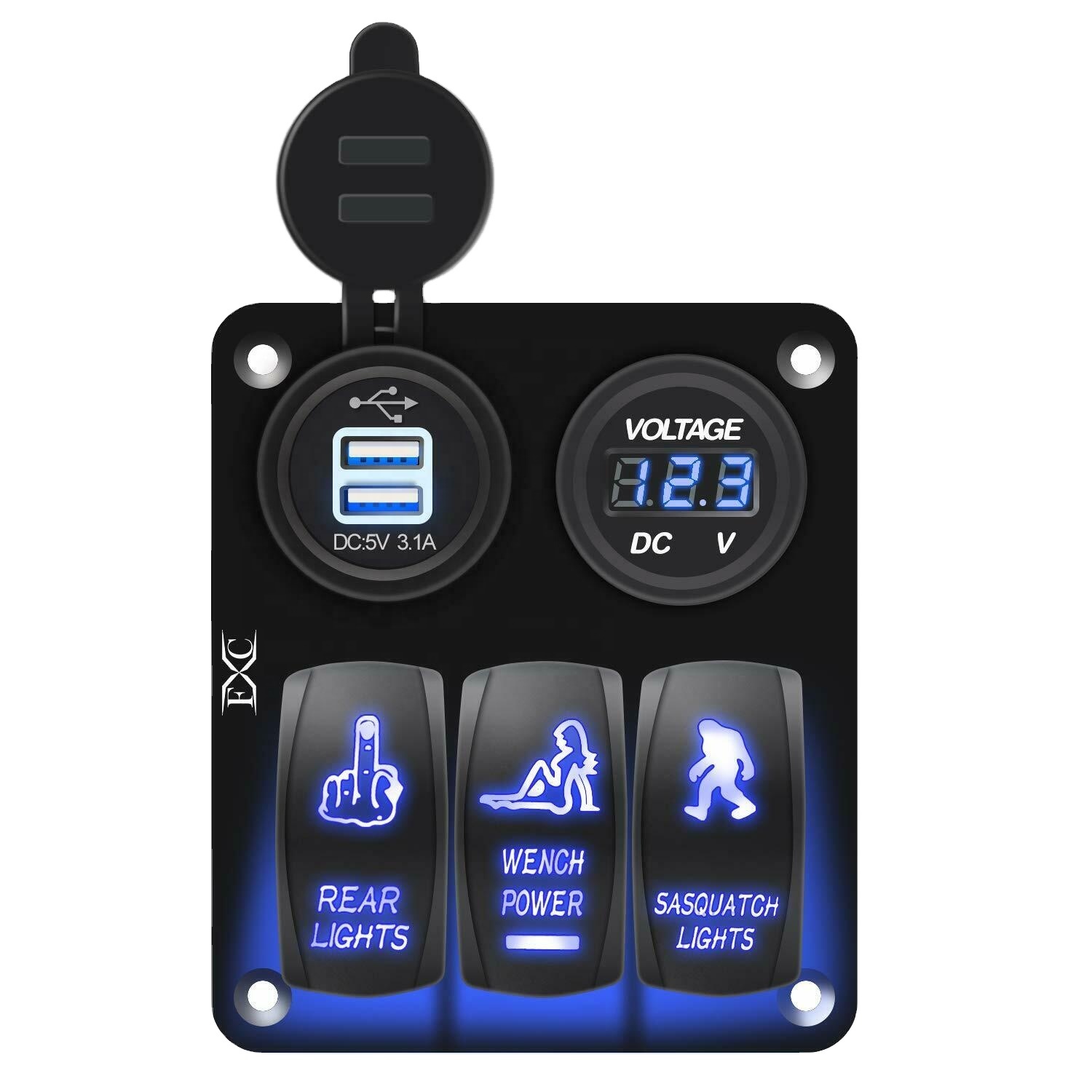 5 Pin ON/OFF переключатель кулисный переключатель панель 12V-24V LED