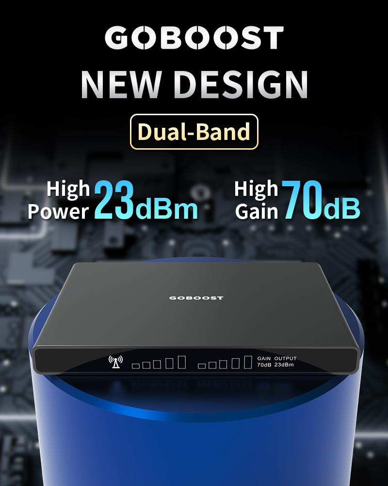 Goboost amplifier dual band 700 2100mhz smart repeater amplifier