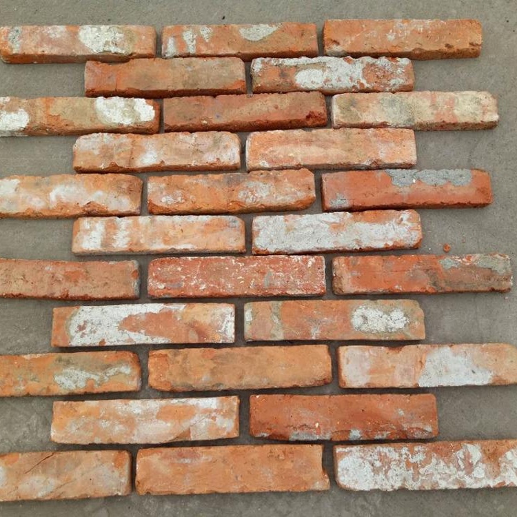 Красная старинная тонкая кирпичная фанера для плитки и стен