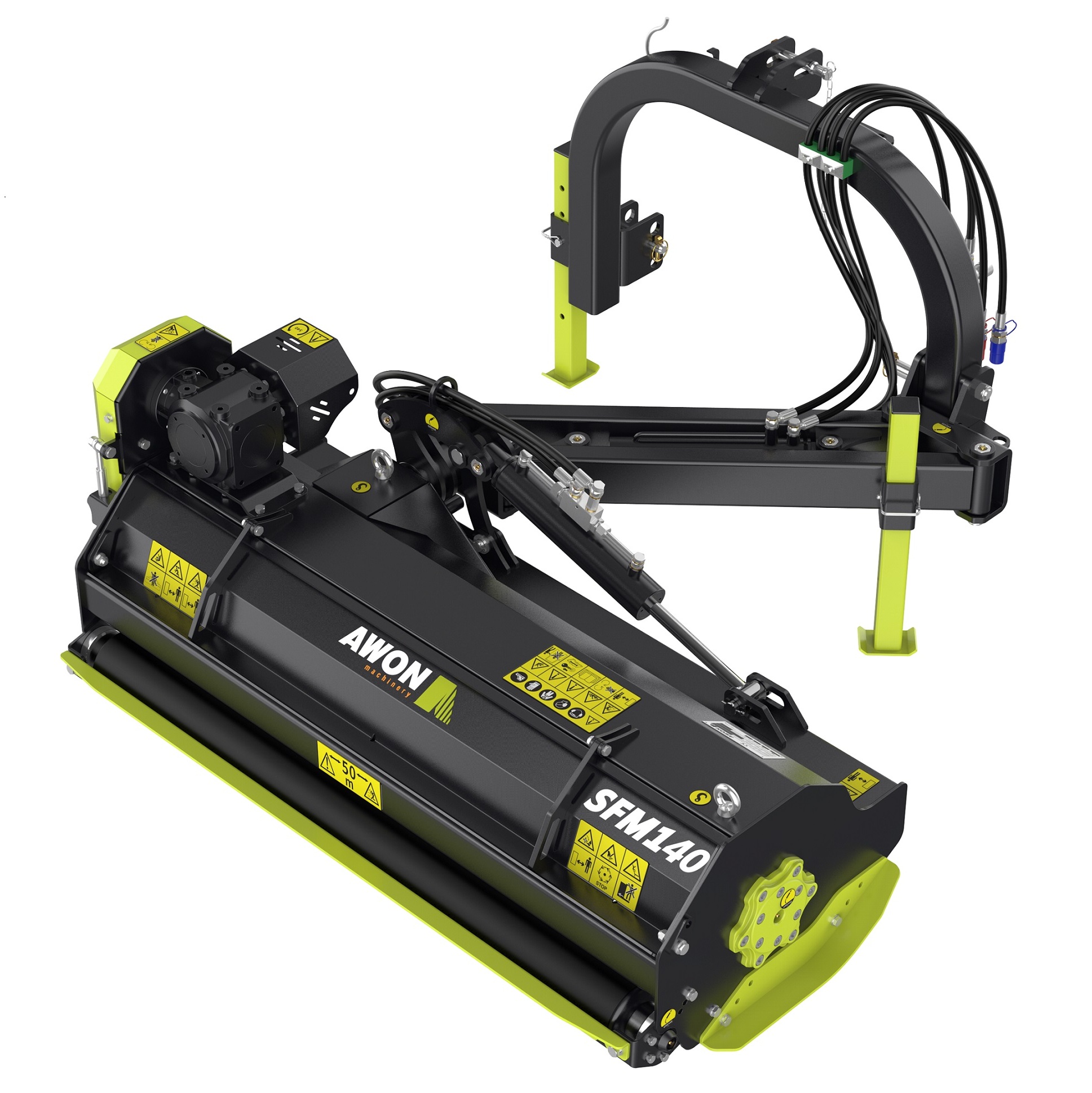 Косилка-трактор AWON SFM 120-140-160 задняя боковая, трактор легкий 25-50HP