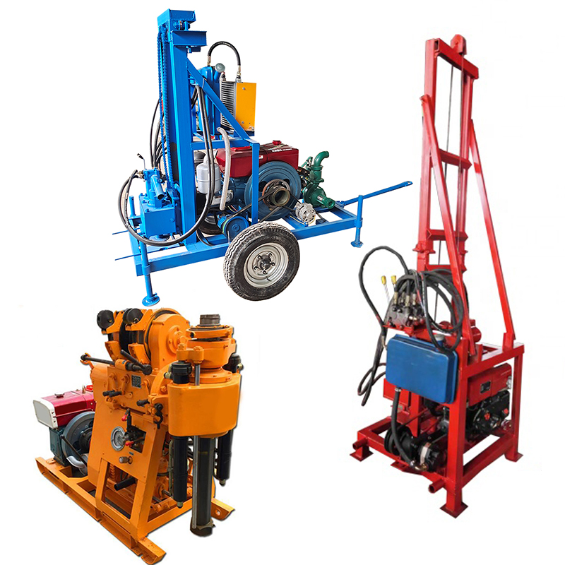 Factory price50 100m Portable hydraulic water well drill rig diesel engine track-type water well drilling rigs machine for Sale