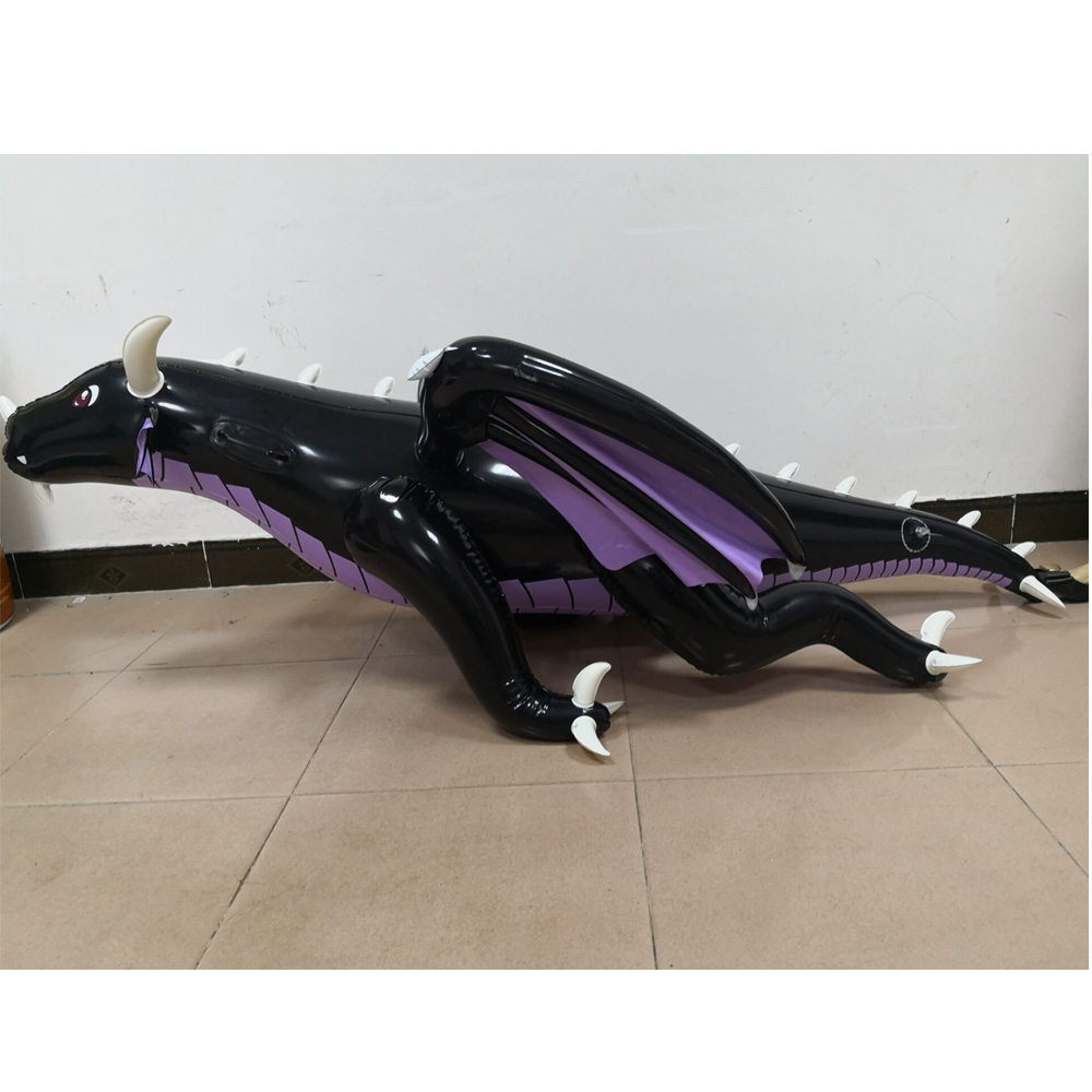 Inflatable black flying dragon for advertising