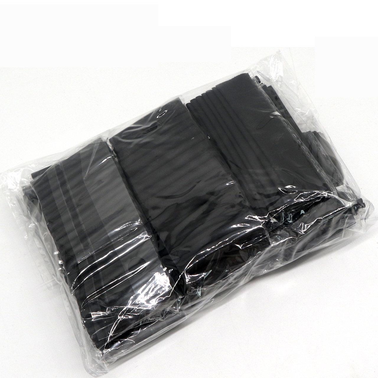 environmental protection thin wall transparent roll kit shrinking pack pe 127pcs/set black pe heat shrink tube