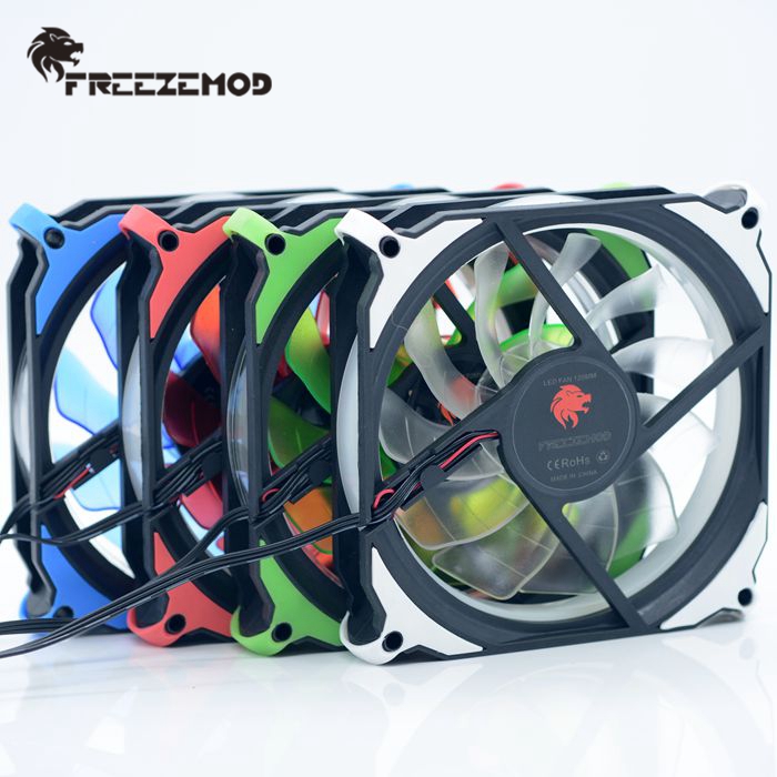 Freezemod 120 мм светодиодный вентилятор для компьютера DC 12V 4П + 3pin 50CFM кулер вентилятор корпуса ПК. FAN-RS12