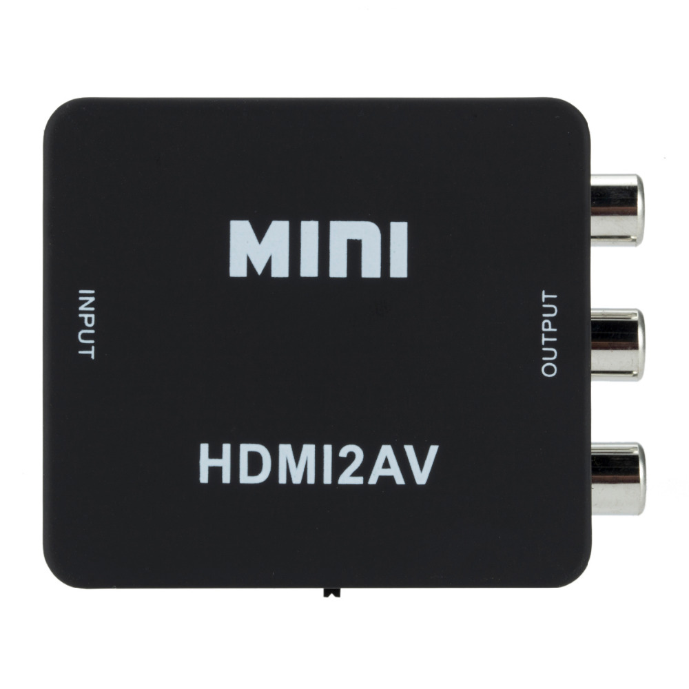 HDMI-совместимый с RCA преобразователем AV/CVSB L/R видеобокс HD 1080P 1920*1080 60 Гц HDMI2AV поддержка NTSC PAL выход HDMIToAV