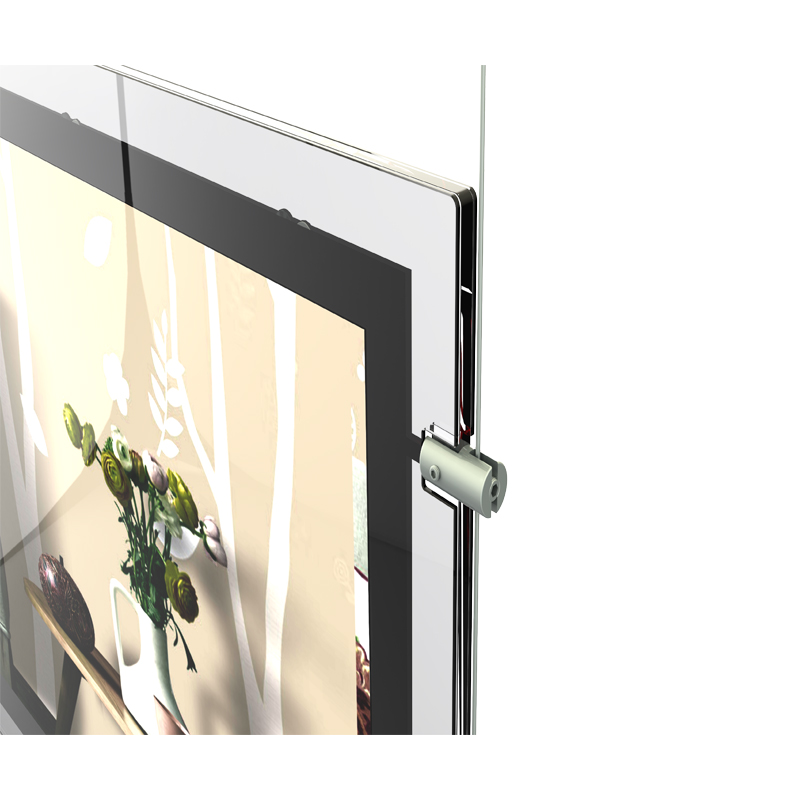 Crystal led Real estate window display frames A3 A4 landscape cable wires hanging kits double side magnetic acrylic light box