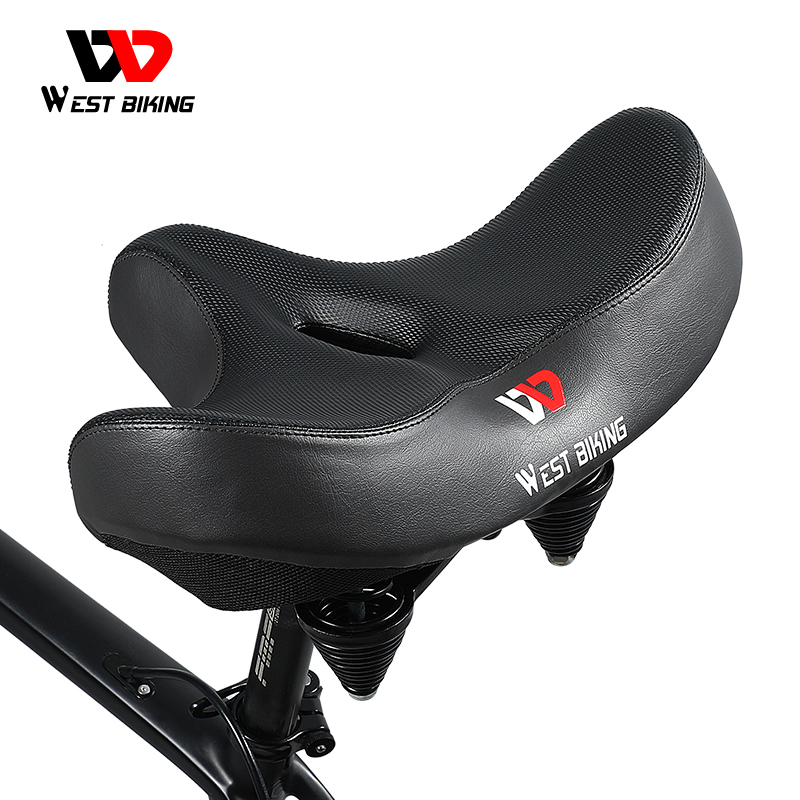 West Biking Bicycle Carbon Saddle Electric Road Bike Saddle Bag Seat Comfort Gel Cover 3D Printed Dirt MTB Bike Bicyce Saddle