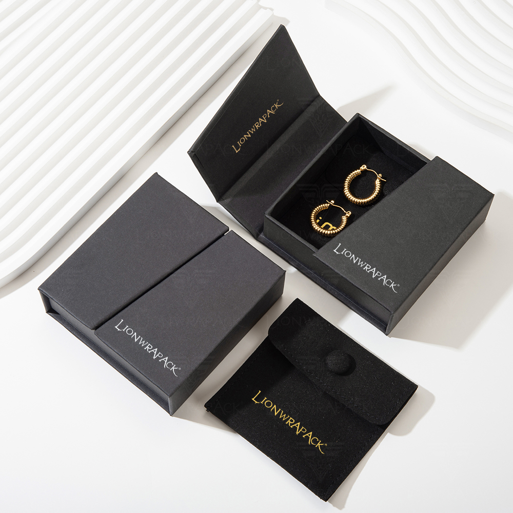 Custom Logo Print Lionwrapack Double-Opening Art Paper Boxes for Jewelry Storage & Gifting
