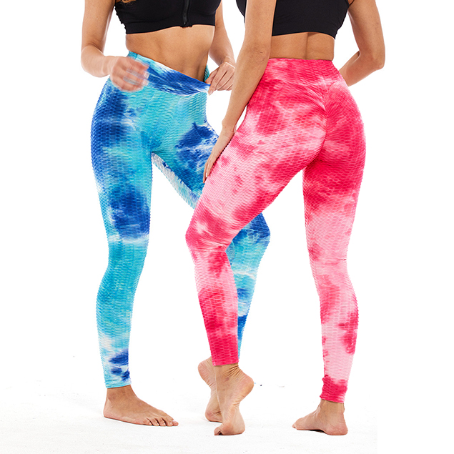 300 г Толстые Новые Ins Amazon горячие продажи Booty Scrunch Tie Die Высокая талия тренировки антицеллюлитные Компрессионные Леггинсы для женщин