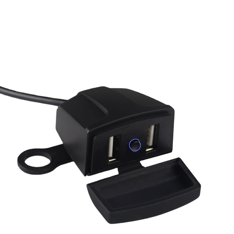 2021 New Accessories Motorbike 3A Quick Charging 12 -24V Motorcycle Dual USB Waterproof Phone Charger