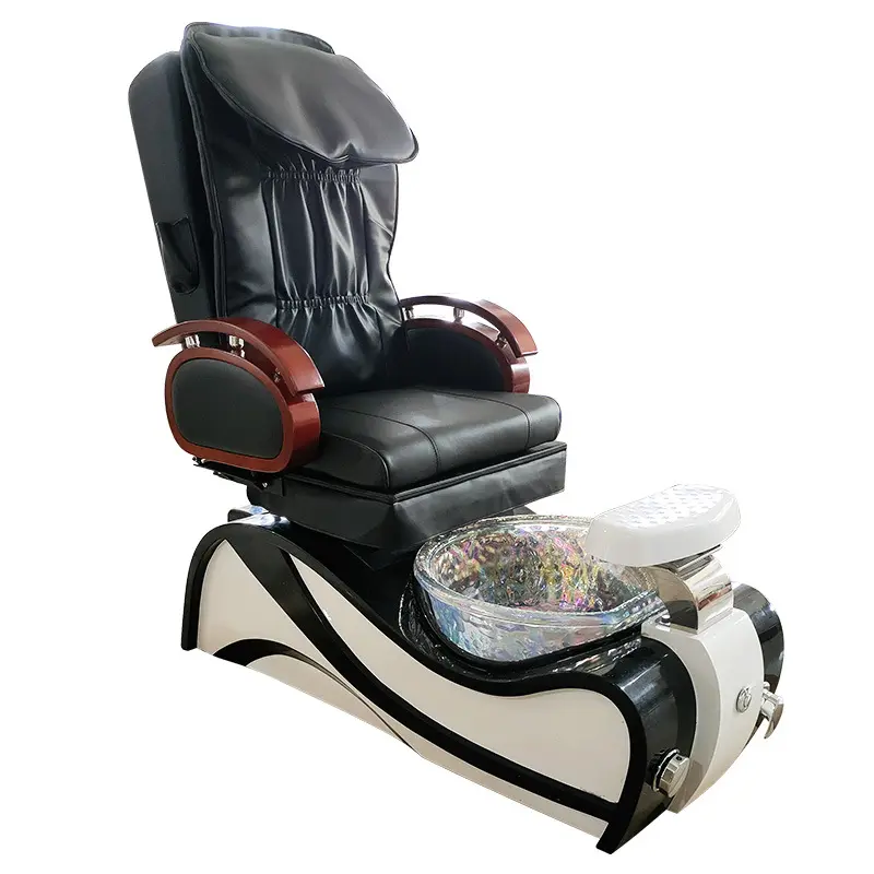 High Quality Black Luxury Massage Beauty Salon Manicure Foot Spa Pedicure Nail Chair