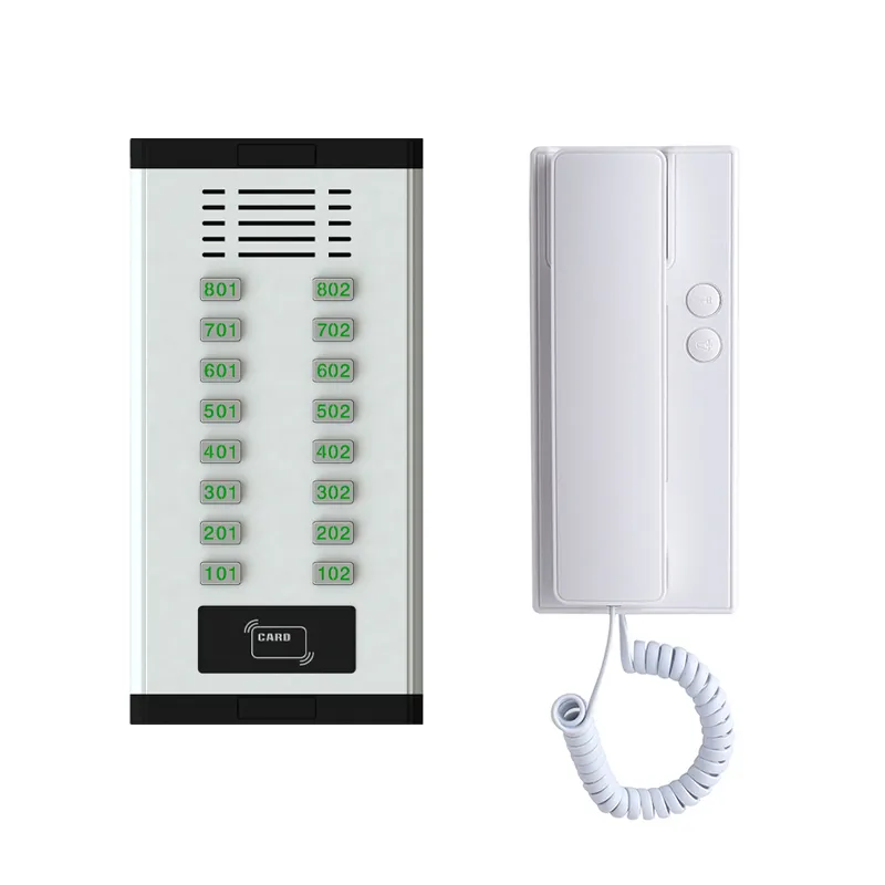 2 wire apartment audio intercom system direct press home ring door bell with unlock function