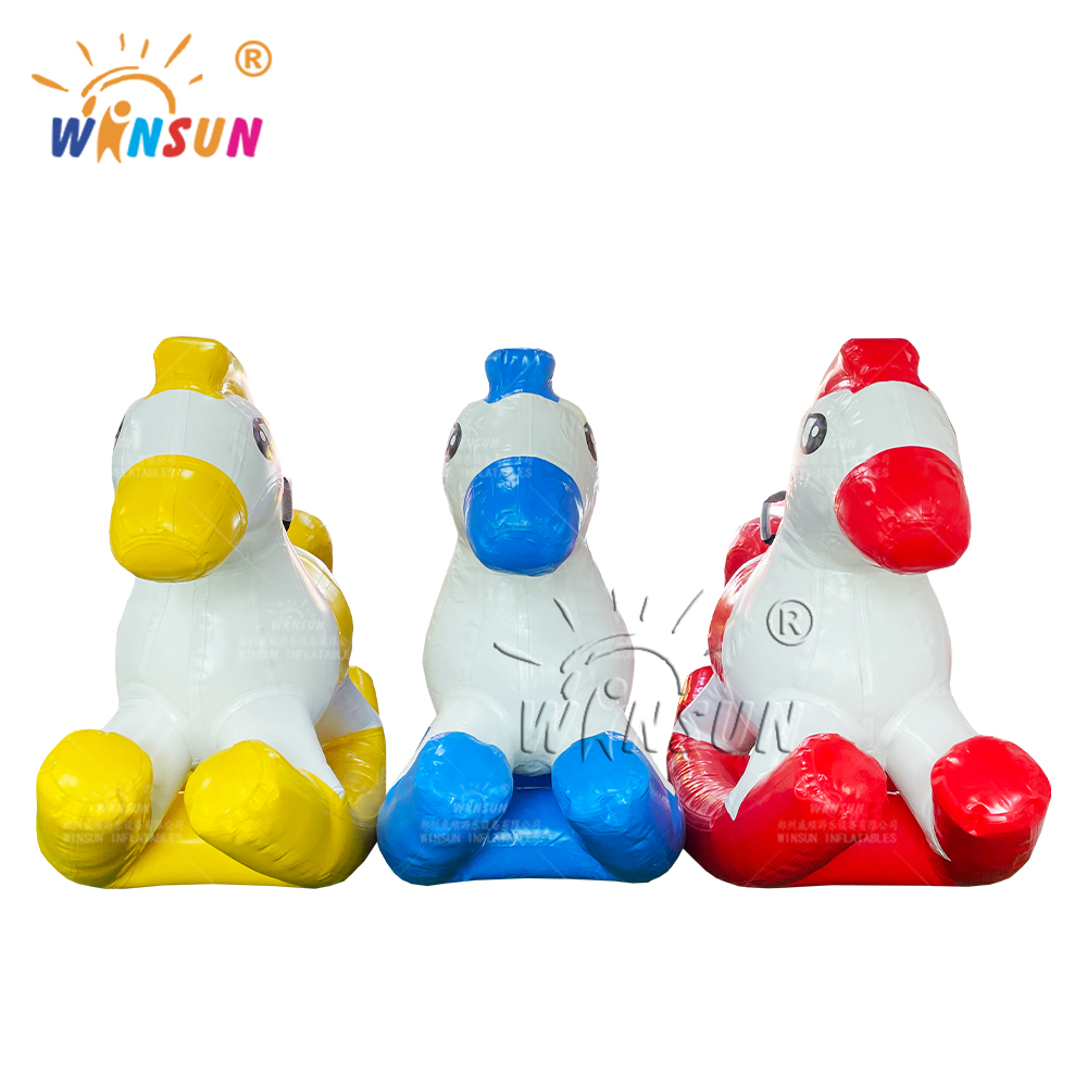 WINSUN Inflatable Jump Toys Kids Inflatable Riding Animal Toy Inflatable Baby Rocking Horse Model