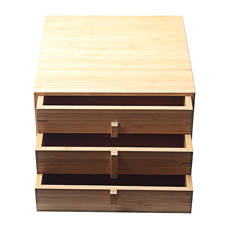 Новый дизайн Bamboo 3 ящика для хранения стол ночной стол