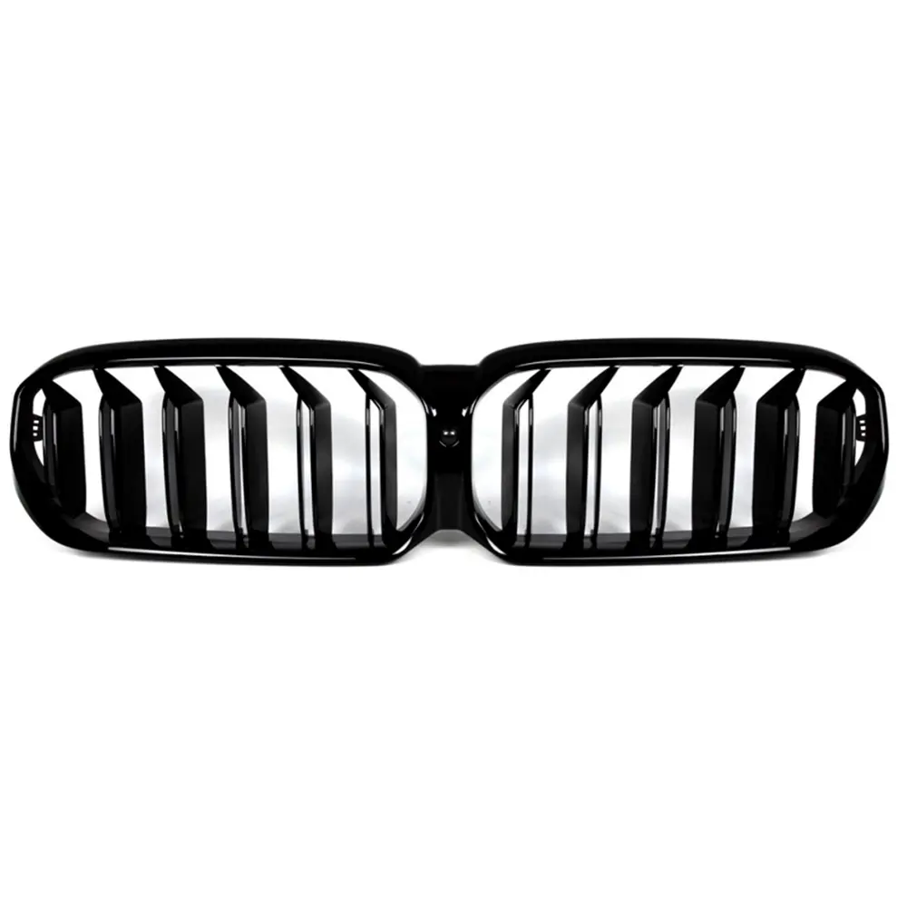 Front Bumper Grille Gloss Black Single Double Slat Line Grill For BMW 5 Series G30 G31 M5 F90 2020-2022