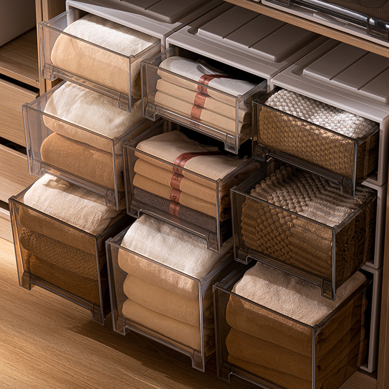 Wannuo Closet Drawer Storage Box Oversized Clothing Drawer Storage Box Free of Installation of Storage Boxes