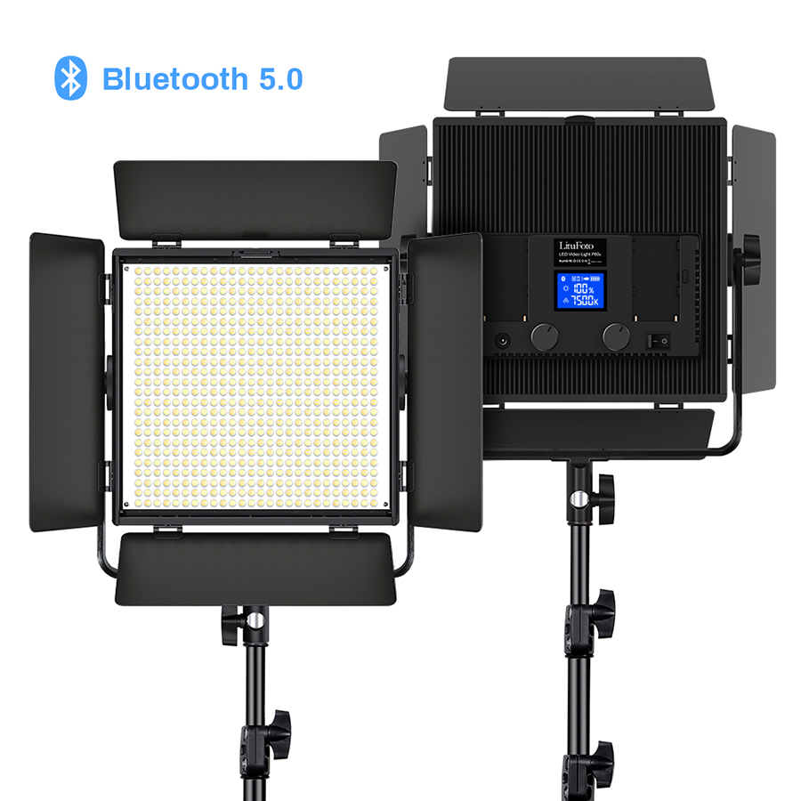 LituFoto LED Studio Panel Light Super Bright Spotlight 3200-7500K Adjustable for Lights Setup Or Studio Illumination
