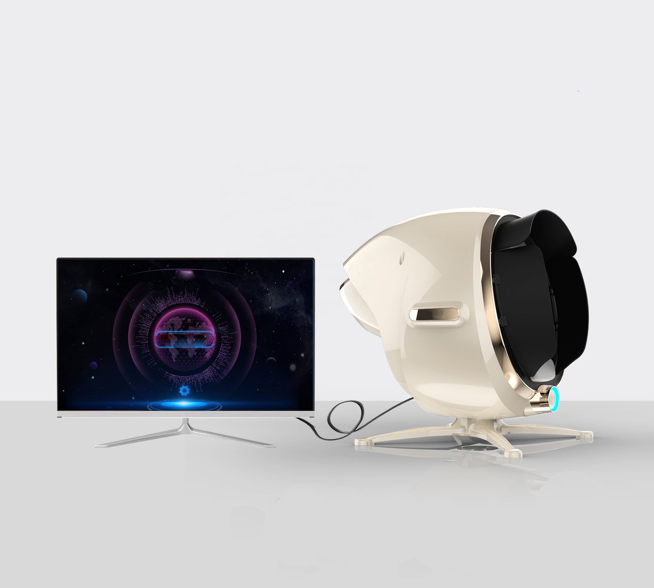 Лучшая цена Professionalportable волшебное зеркало лучший кажный тестирование цифровой анализатор кожи лица оборудование