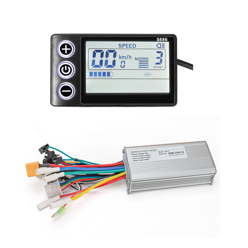 S866 24V-48V 250W 350W 500W Бесщеточный вентилятор постоянного тока бесщеточный контроллер для е-байка, водонепроницаемый ЖК-дисплей Панель бесщеточный вентилятор постоянного тока бесщеточный контроллер