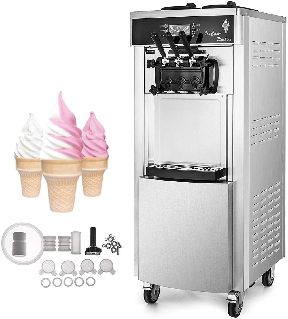 YKF-8228H 20-28L час три вкус напольная с воздушный насос Регулируемый функция агрегат для производства мягкого мороженого
