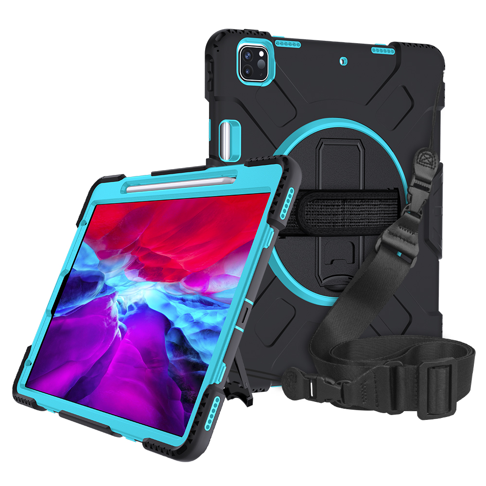 TENCHEN для iPad air/mini/pro 10,2 12,9 чехол, 8-го поколения, ручной ремешок, вращение, защитный чехол для ipad 2021, чехол
