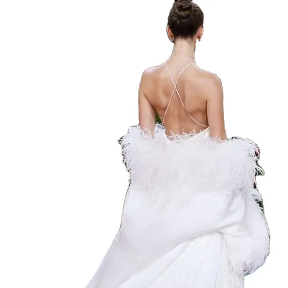 Роскошный 10-слойный боа из страусиного пера для сексуального платья, женская сумка для одежды