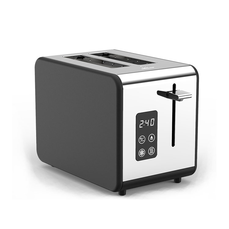 2 Slice 6 Shade Settings Electric Toaster Touch Screen LED Digital Timer Stainless Steel toasters