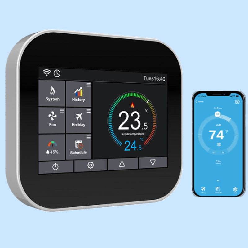 Комнатный гнездовой термостат Alexa modbus rs485