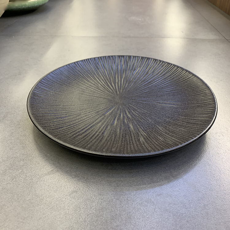8/10 inch matte round black dinner dishes porcelain dinnerware sets matte ceramic plates Tableware Ceramic Dinner Plate