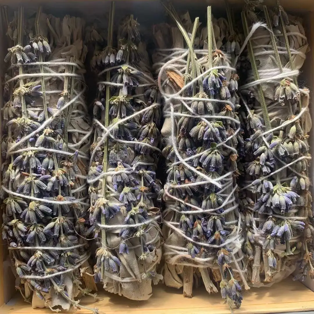 Wholesale California White Sage Lavender Sage Smudge Lavender Sage Sticks For Meditation Healing