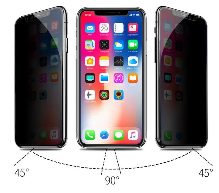 Высококачественное мобильное 2.5D 9H стекло для iPhone 12 Pro Max, антишпионское закаленное стекло, Защитная пленка для экрана