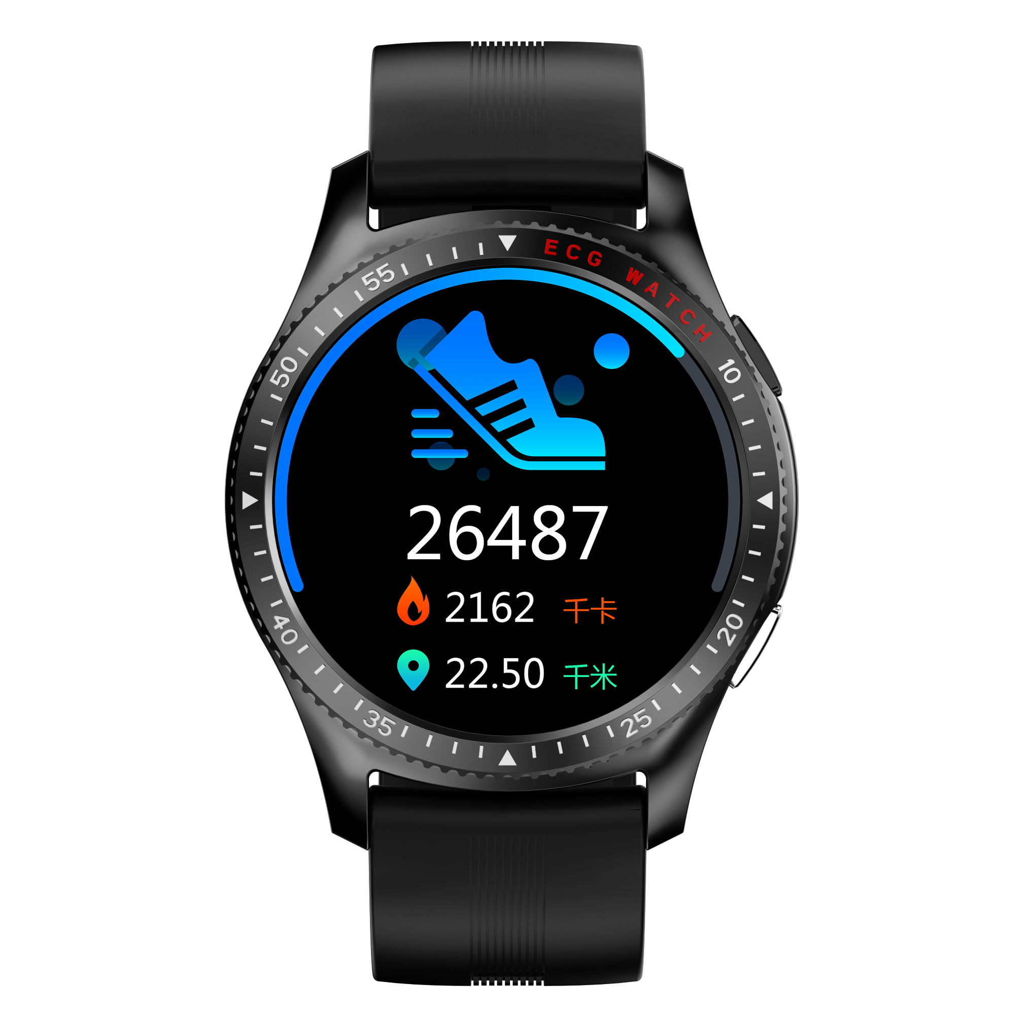 The new high-quality smart bracelet ECG heart rate sleep monitoring supports Facebook/Skype multi-function watch smart bracelets