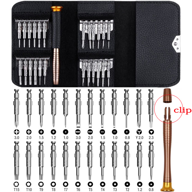 25 in 1 key wallet mobile phone disassembly repair tool screwdriver wholesale multifunctional combination screwdriver set